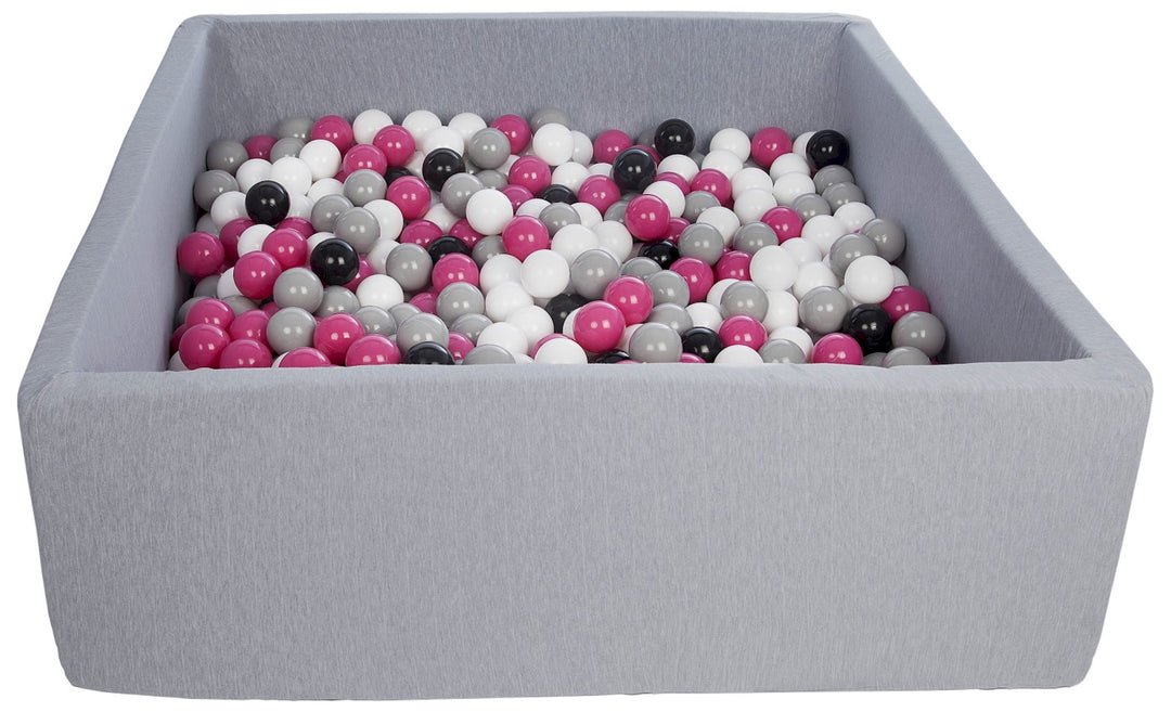 Soft Jersey ball pit with 600 balls, 120x120 cm