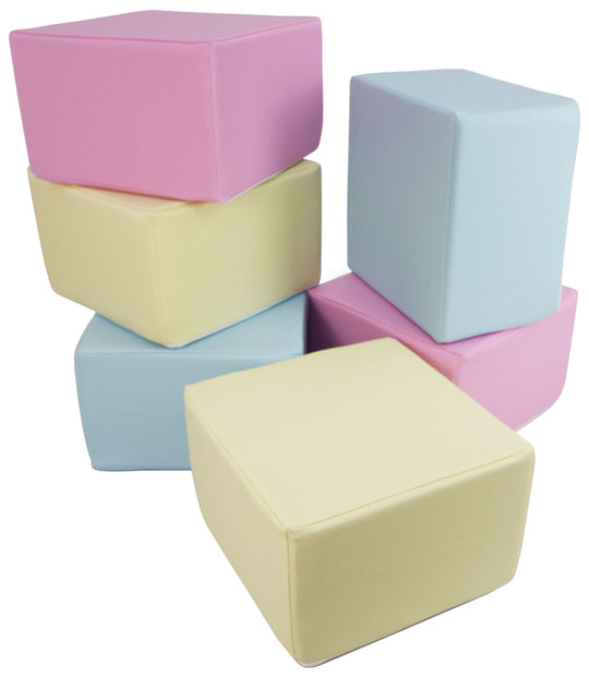 Cubes set of 6 large foam blocks