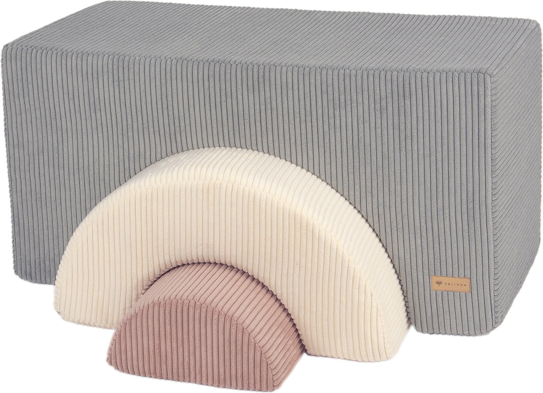 Rainbow set of 3 large foam blocks