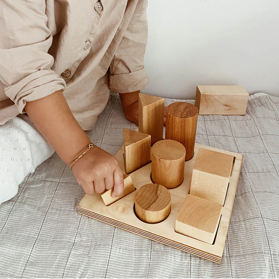 Houten vormensorteerblokken - Naturel XL