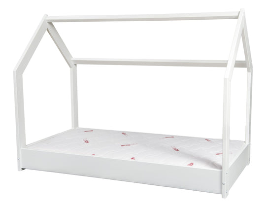 Wooden house bed 160x80cm + STANDARD mattress