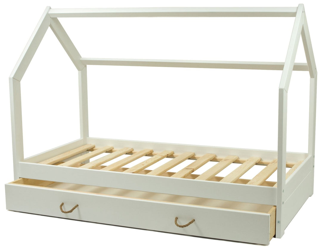 Wooden bed, Scandinavian style 160x80 +drawer