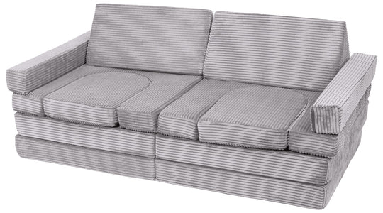 Modular sofa bed, multifunctional foam blocks, car with steering wheel