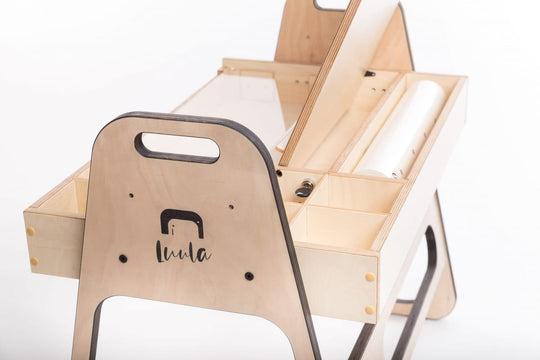 Adjustable Children Montessori Table and Chair Set Julle - Cannon Pink