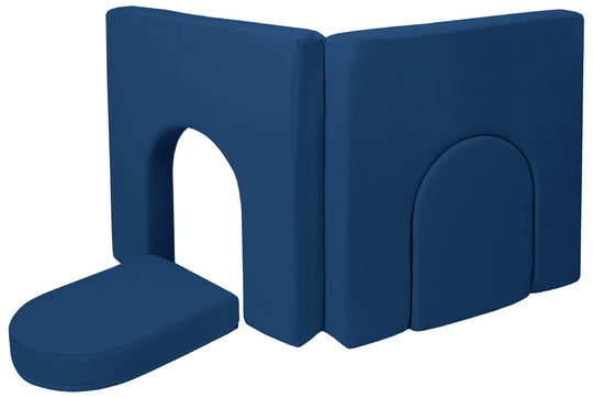 Modular sofa bed, multifunctional foam blocks, car with steering wheel