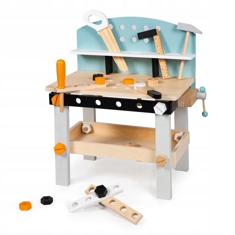 Kleine Houten Werkbank voor Kinderen – 32-delige Set