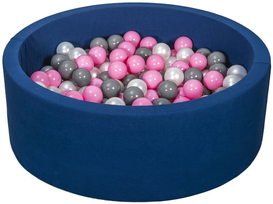 Soft Jersey ball pit with 300 balls, navy