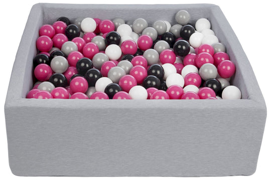 Soft Jersey ball pit with 450 balls, 90x90 cm