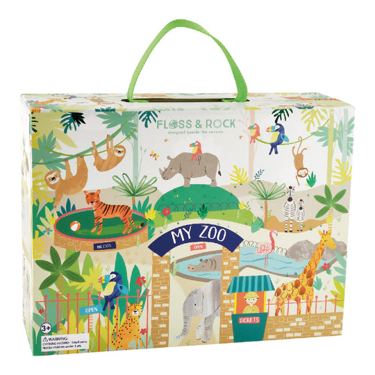 Playbox with Wooden Pieces - Jungle &amp; Zoo