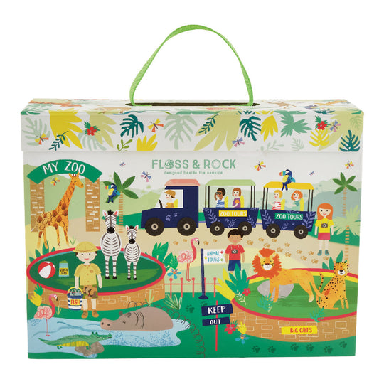 Playbox with Wooden Pieces - Jungle &amp; Zoo