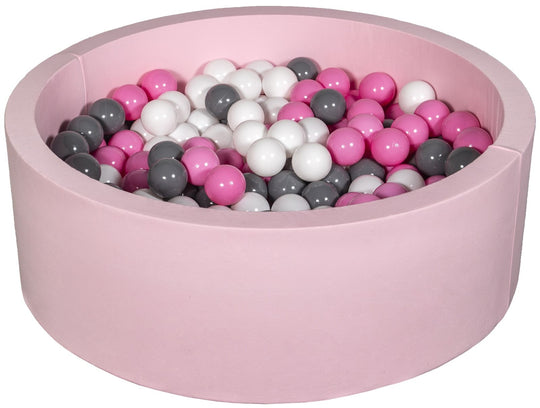 Soft Jersey ball pit with 200 balls, pink
