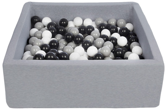 Soft Jersey ball pit with 200 balls, 90x90 cm
