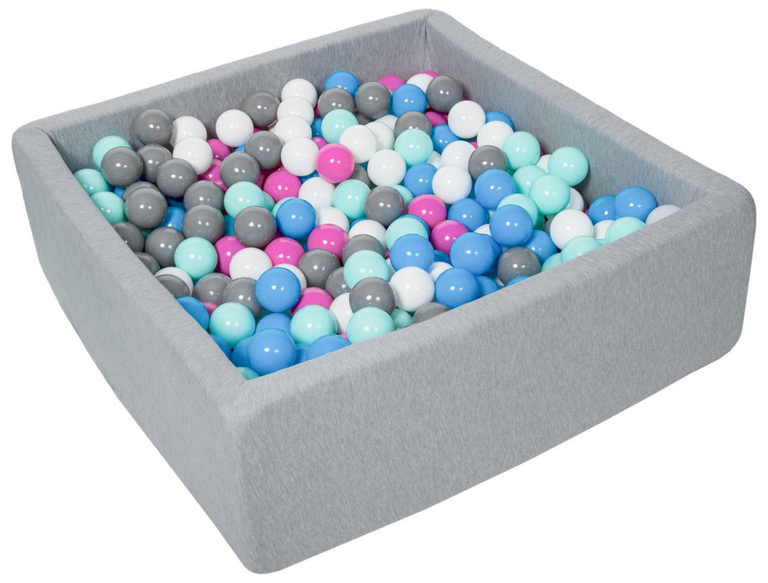 Soft Jersey ball pit with 450 balls, 90x90 cm