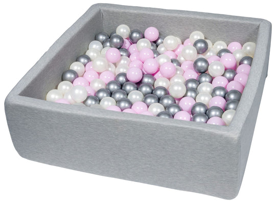 Soft Jersey ball pit with 300 balls, 90x90 cm