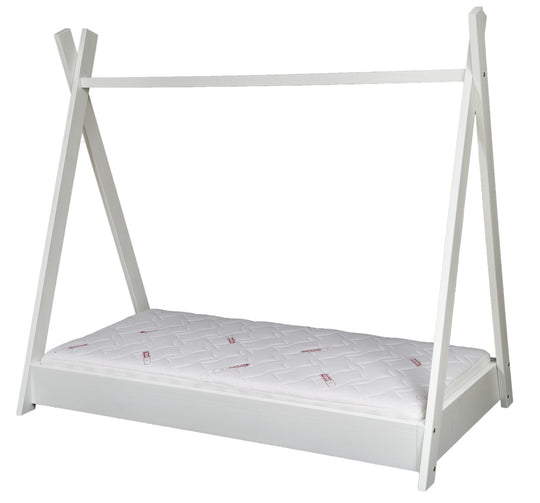 Teepee tent wooden bed + STANDARD mattress set 160x80