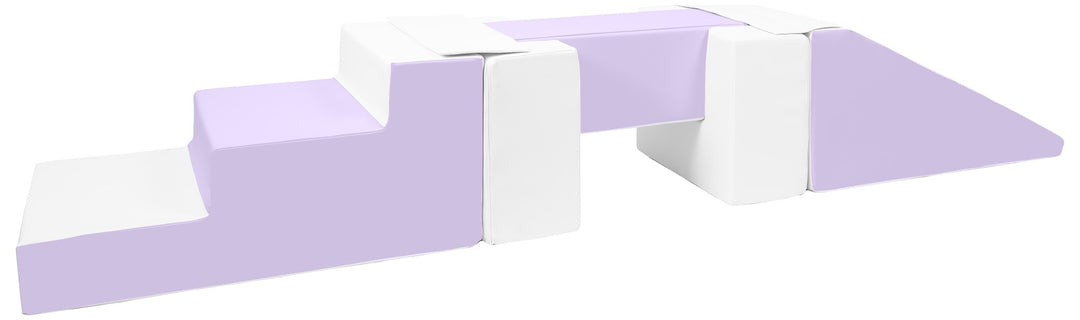 Footbridge + slide set of 5 large foam blocks