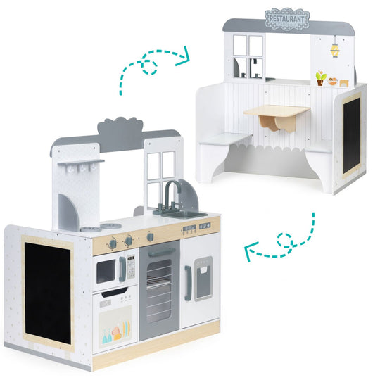 Houten Restaurant &amp; Keuken 2-in-1 