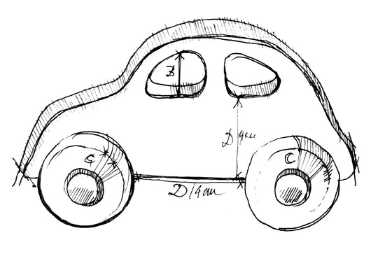 Houten auto - Jaren 30 - 1930s