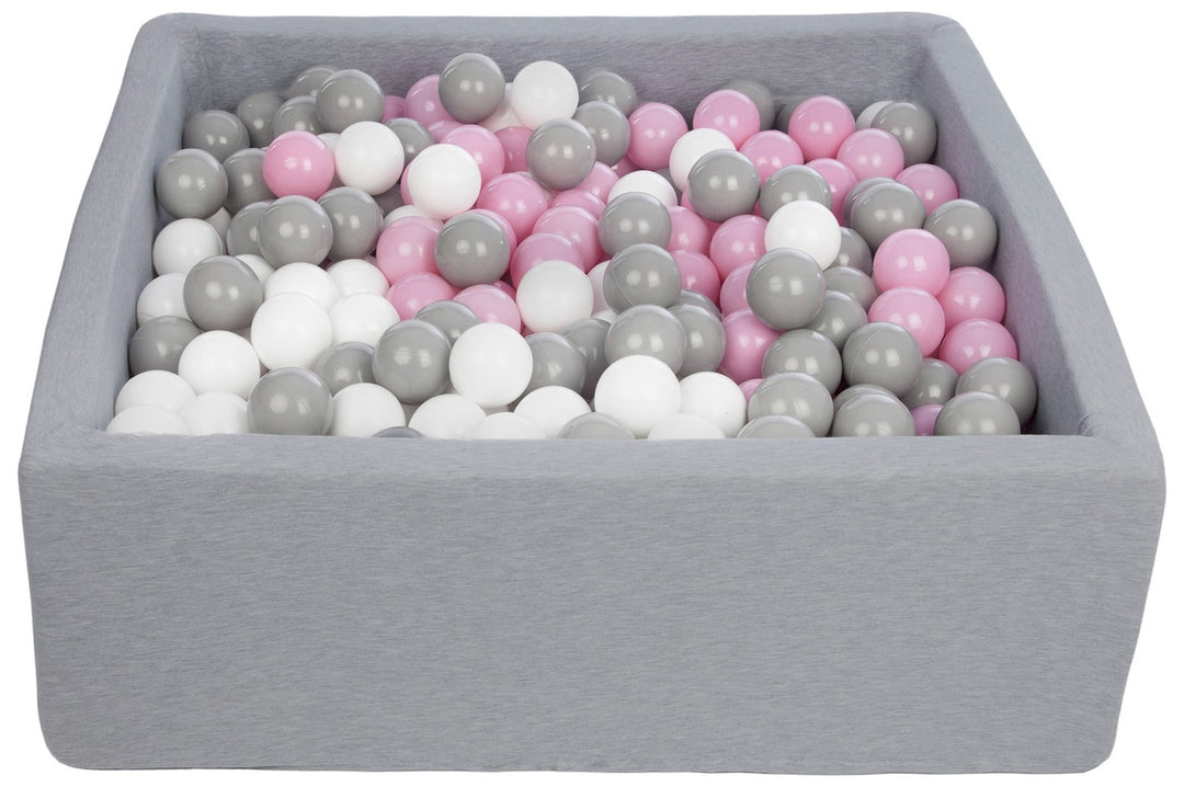 Soft Jersey ball pit with 450 balls, 90x90 cm