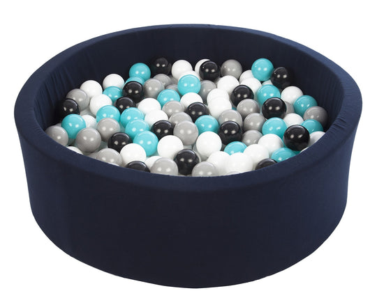 Soft Jersey ball pit with 300 balls, navy
