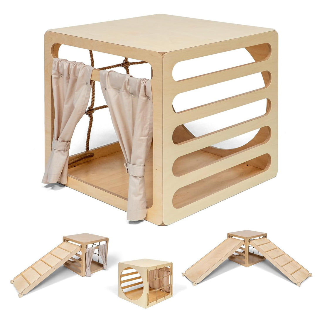 Ette Tete CUBITRI® Klimspeelkubus met touwvenster
