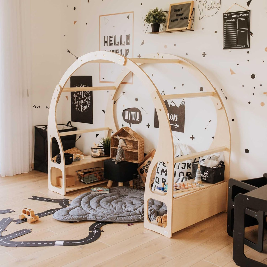 Montessori Waldorf speelstandaard/speelgoedrek voor kinderen