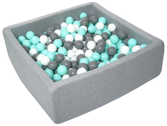 Soft Jersey ball pit with 450 balls, 90x90 cm