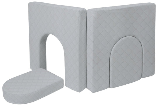 Modular sofa bed, multifunctional foam blocks, car with steering wheel