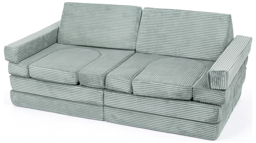 Modular sofa bed, multifunctional foam blocks, car with steering wheel