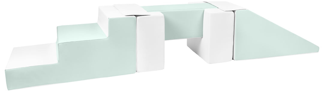 Footbridge + slide set of 5 large foam blocks