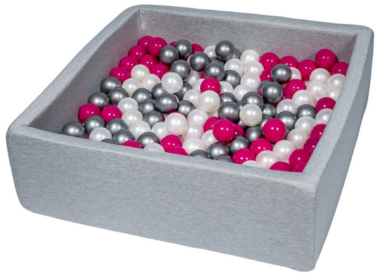 Soft Jersey ball pit with 300 balls, 90x90 cm