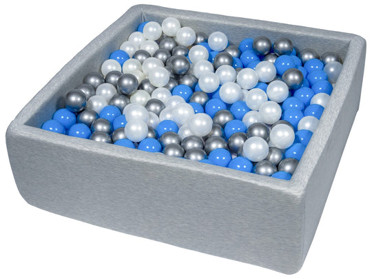 Soft Jersey ball pit with 450 balls, 90x90 cm