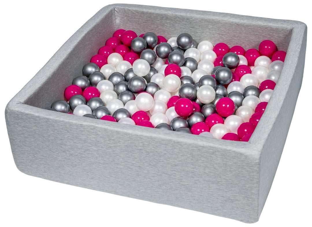 Soft Jersey ball pit with 200 balls, 90x90 cm