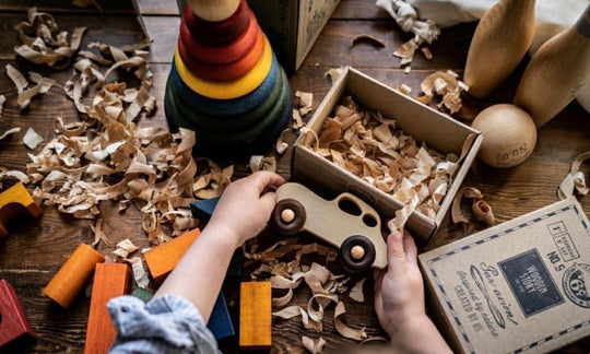 Houten auto - Retro