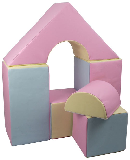 Mini castle set of 6 large foam blocks