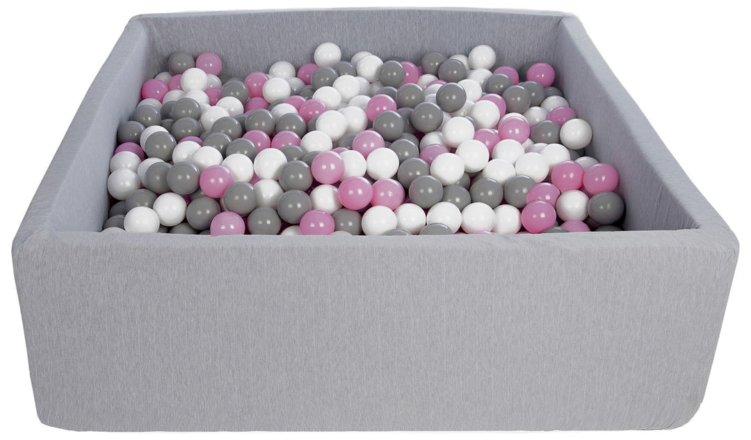 Soft Jersey ball pit with 900 balls, 120x120 cm