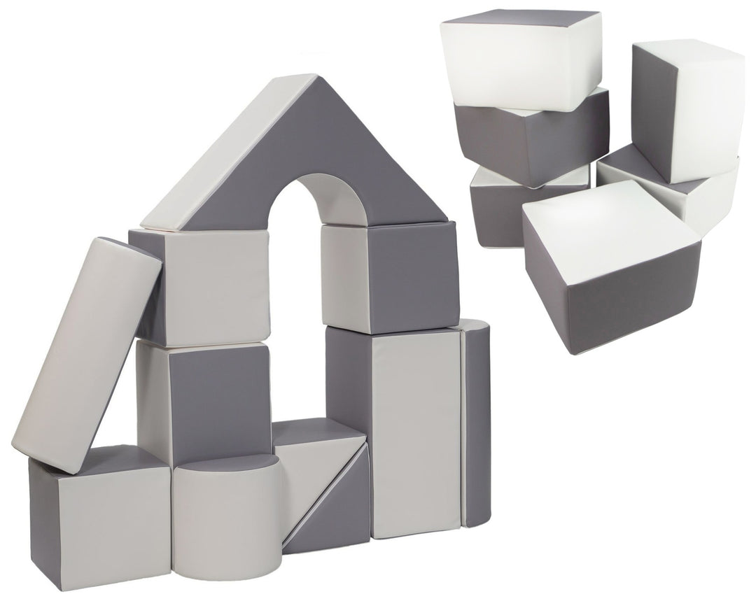 Castle + cubes set of 17 large foam blocks