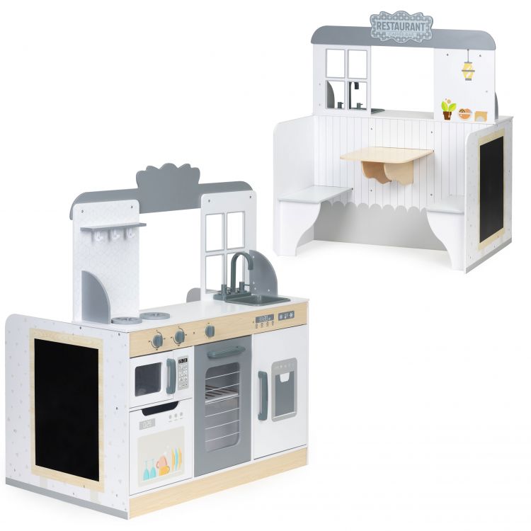 Houten Restaurant &amp; Keuken 2-in-1 