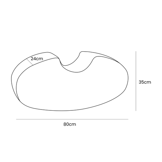 Bean Shape Foam Module - Velvet Brown