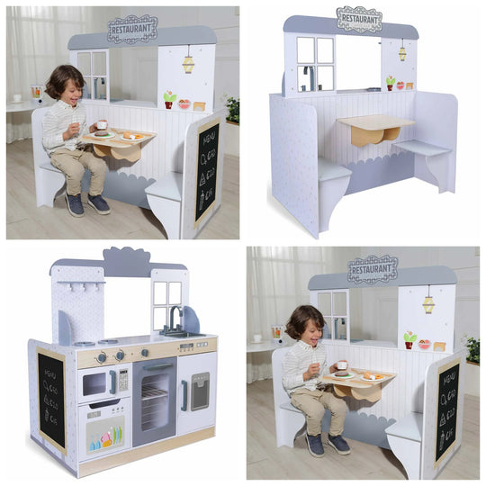 Houten Restaurant &amp; Keuken 2-in-1 