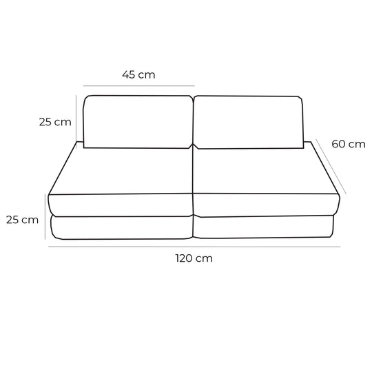 Small Modular Sofa for Kids - Slimcord Ecru