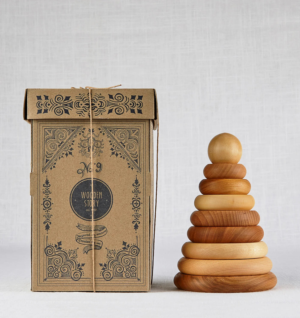 Wooden Round Pyramid - Natural