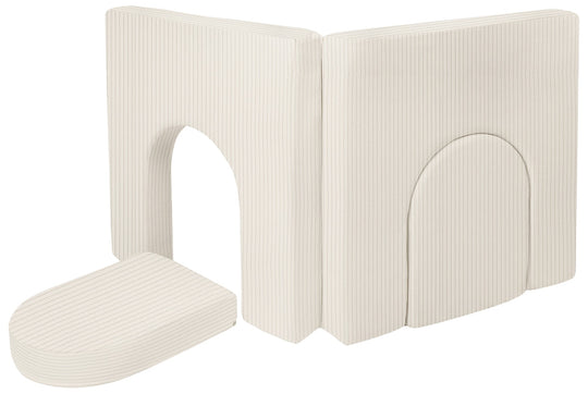 Modular sofa bed, multifunctional foam blocks, car with steering wheel