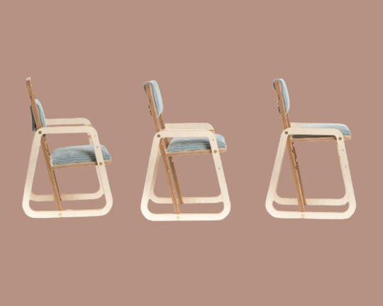 Adjustable Children Montessori Table and Chair Set Julle - Mint Green