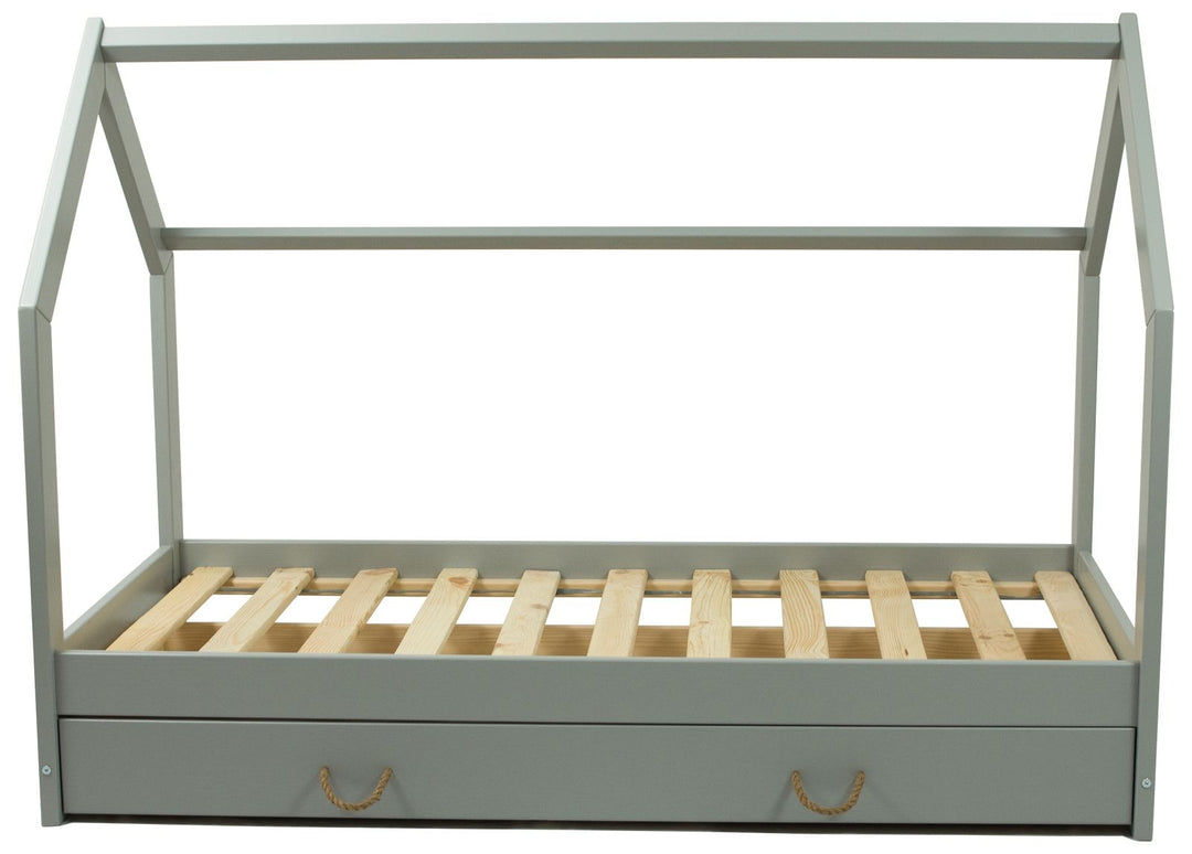 Wooden bed, Scandinavian style 160x80 +drawer