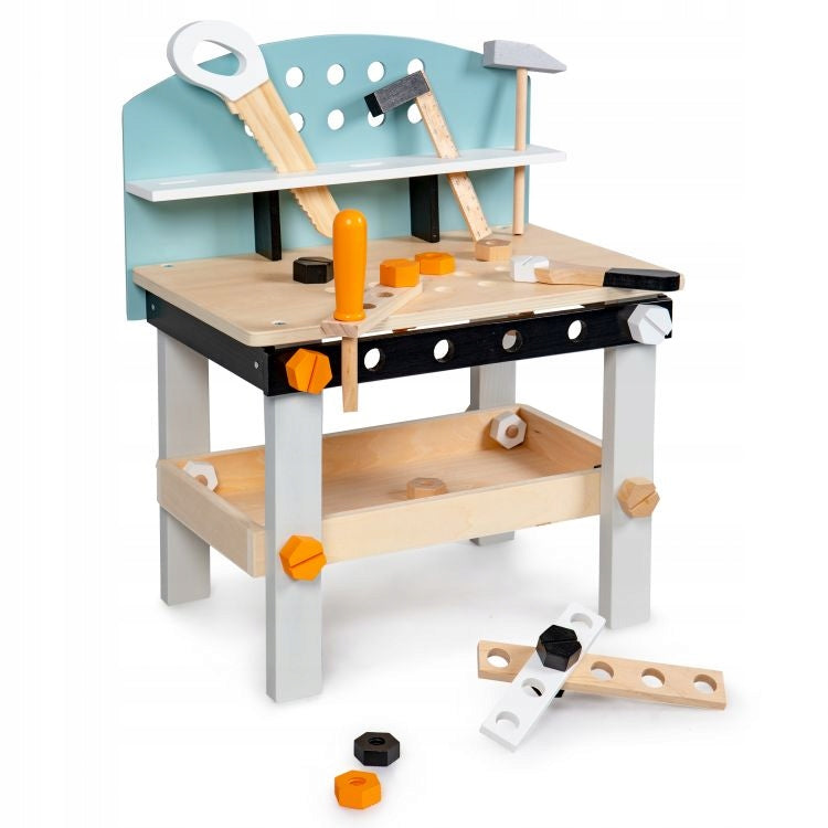 Kleine Houten Werkbank voor Kinderen – 32-delige Set