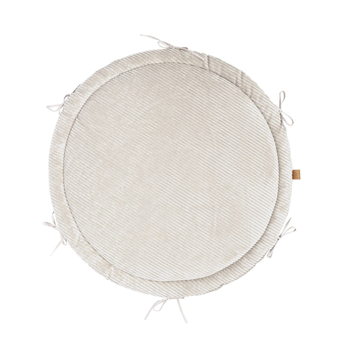 Baby Nest &amp; Play Mat With Crib Bumper Braid - Ecru