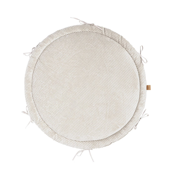 Baby Nest &amp; Play Mat With Crib Bumper Braid - Ecru