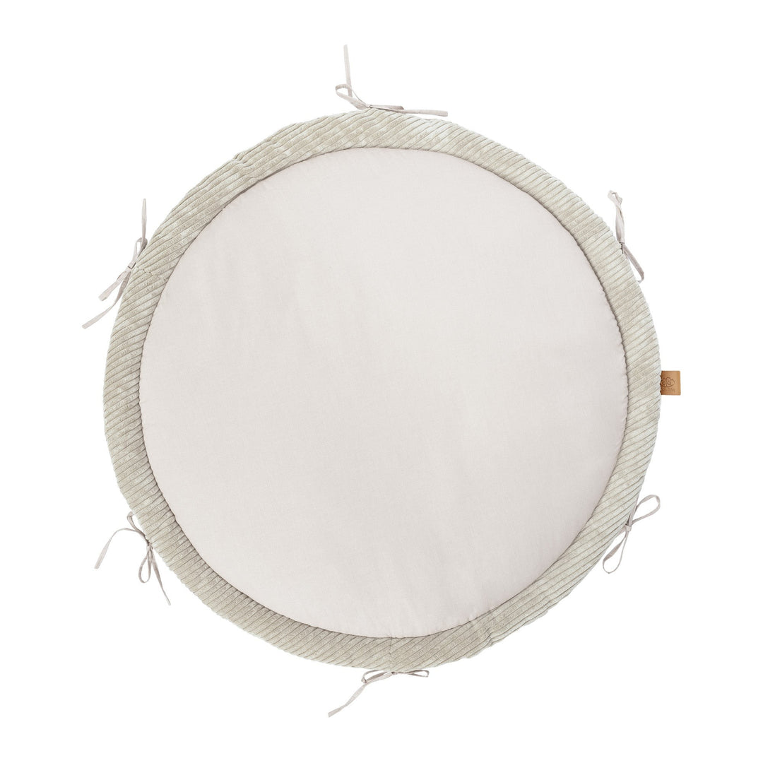 Baby Nest &amp; Play Mat With Crib Bumper Braid - Ecru