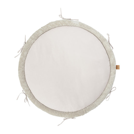 Baby Nest &amp; Play Mat With Crib Bumper Braid - Ecru